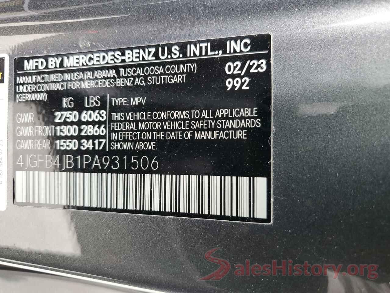 4JGFB4JB1PA931506 2023 MERCEDES-BENZ GLE-CLASS