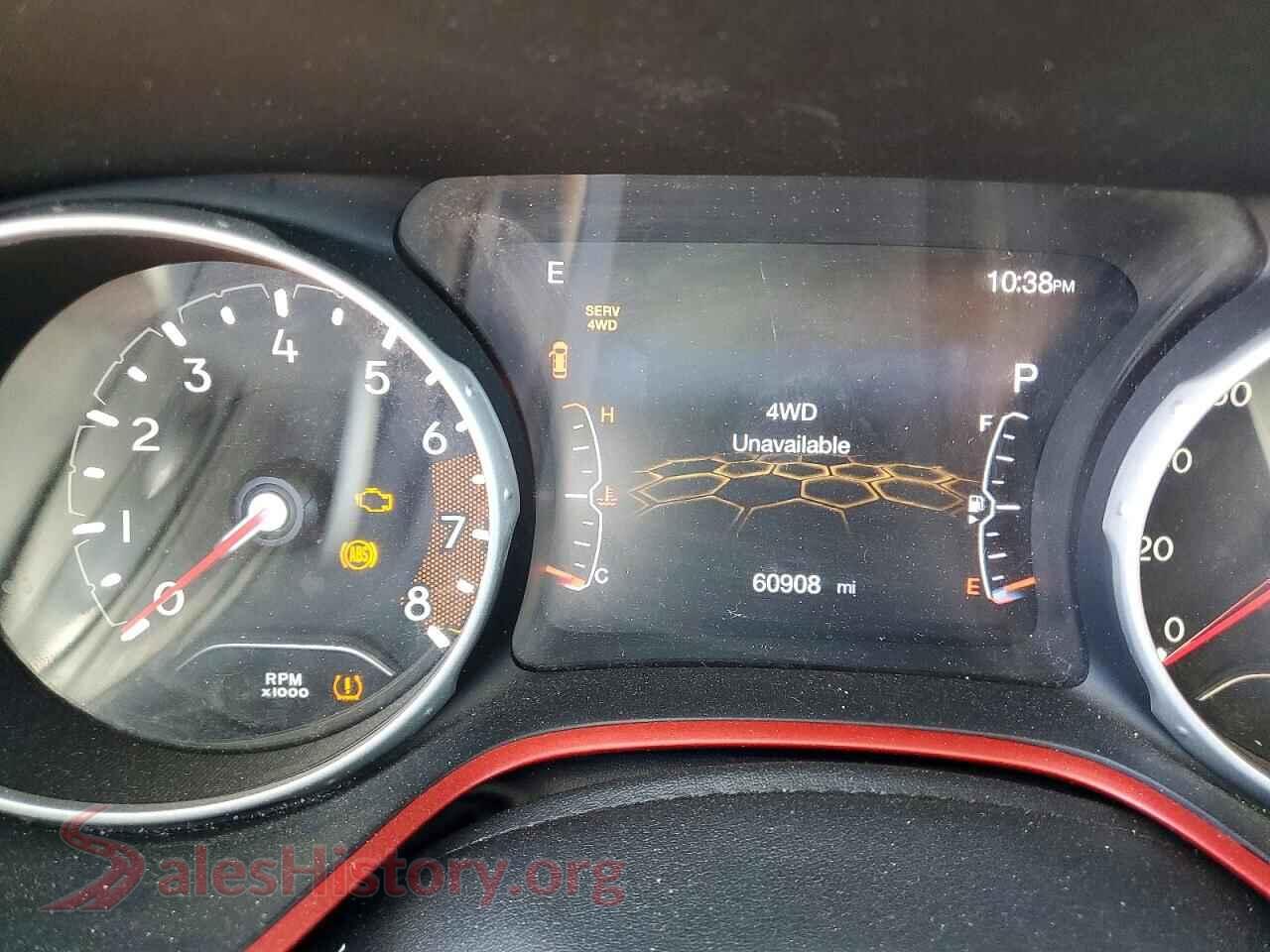 2021 JEEP COMPASS VIN 3C4NJDDB7MT583827, interior center console