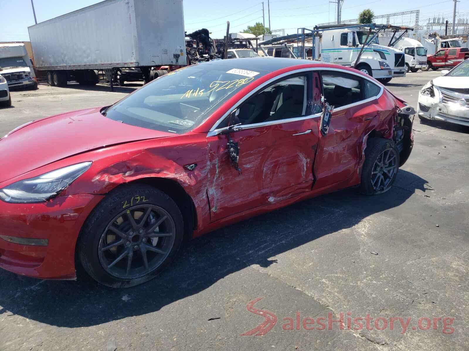 5YJ3E1EA0KF484309 2019 TESLA MODEL 3