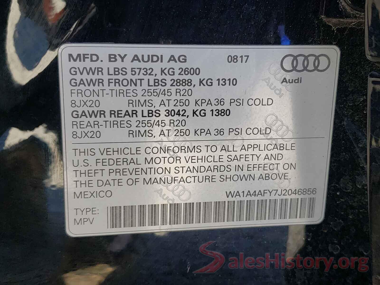 WA1A4AFY7J2046856 2018 AUDI SQ5