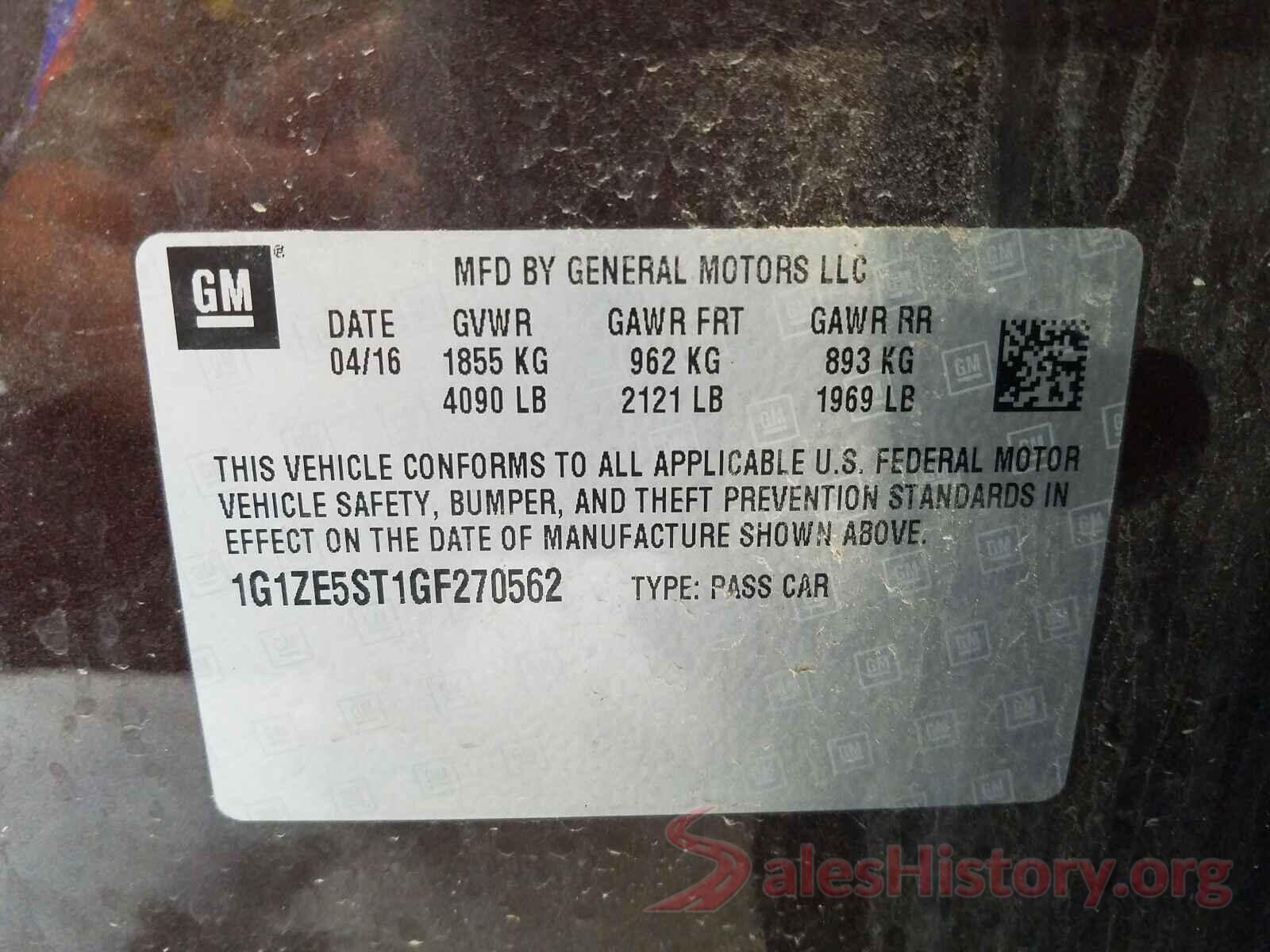 1G1ZE5ST1GF270562 2016 CHEVROLET MALIBU