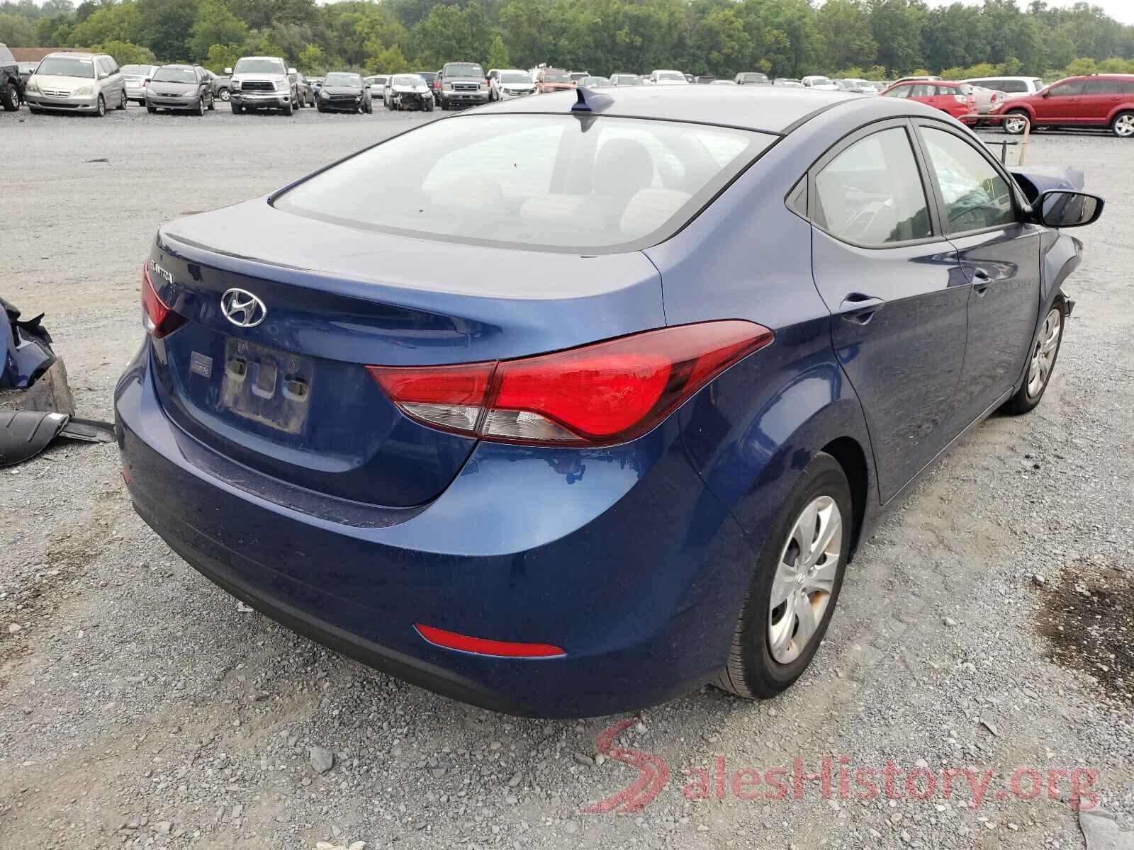 5NPDH4AE9GH717604 2016 HYUNDAI ELANTRA