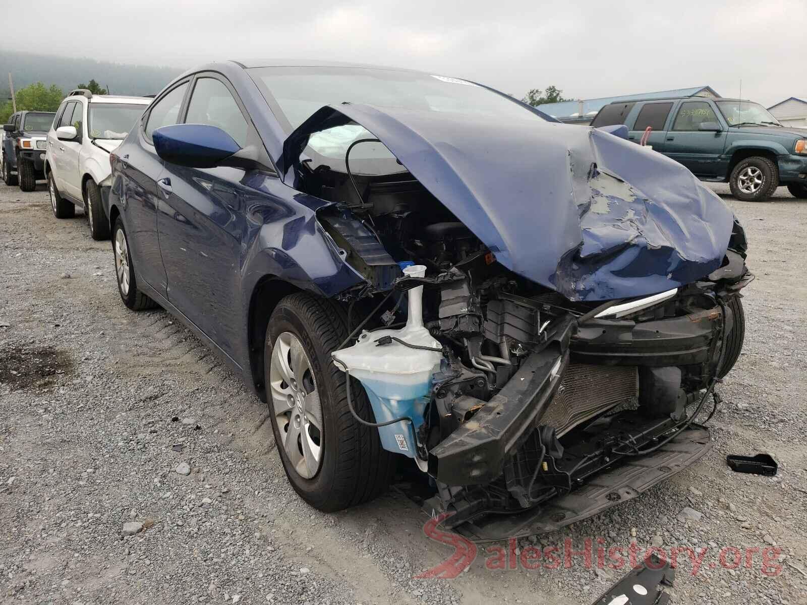 5NPDH4AE9GH717604 2016 HYUNDAI ELANTRA