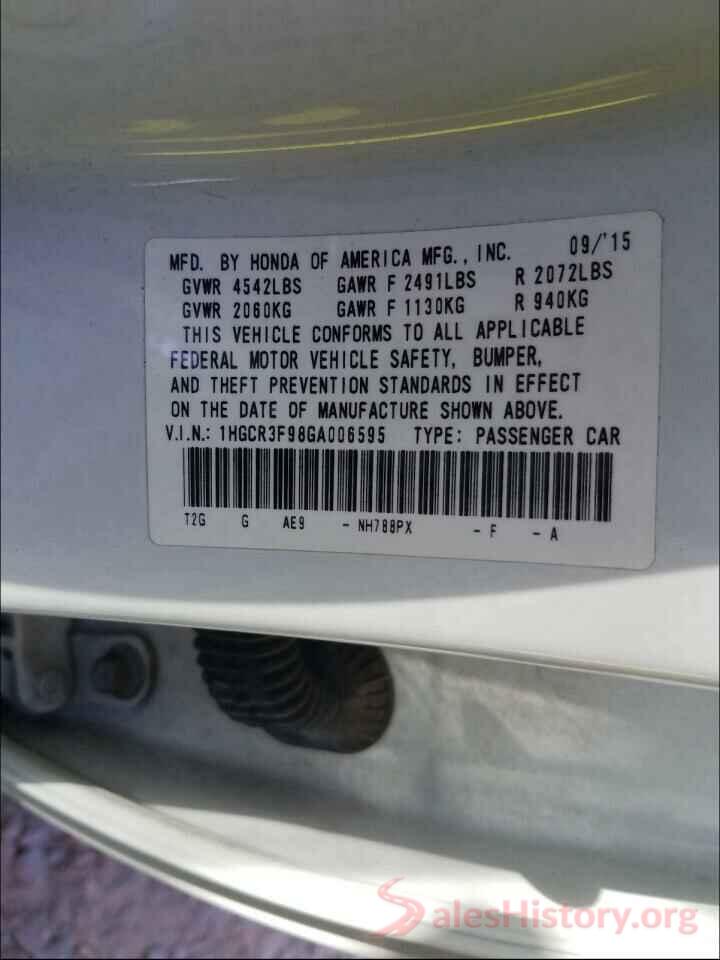 1HGCR3F98GA006595 2016 HONDA ACCORD