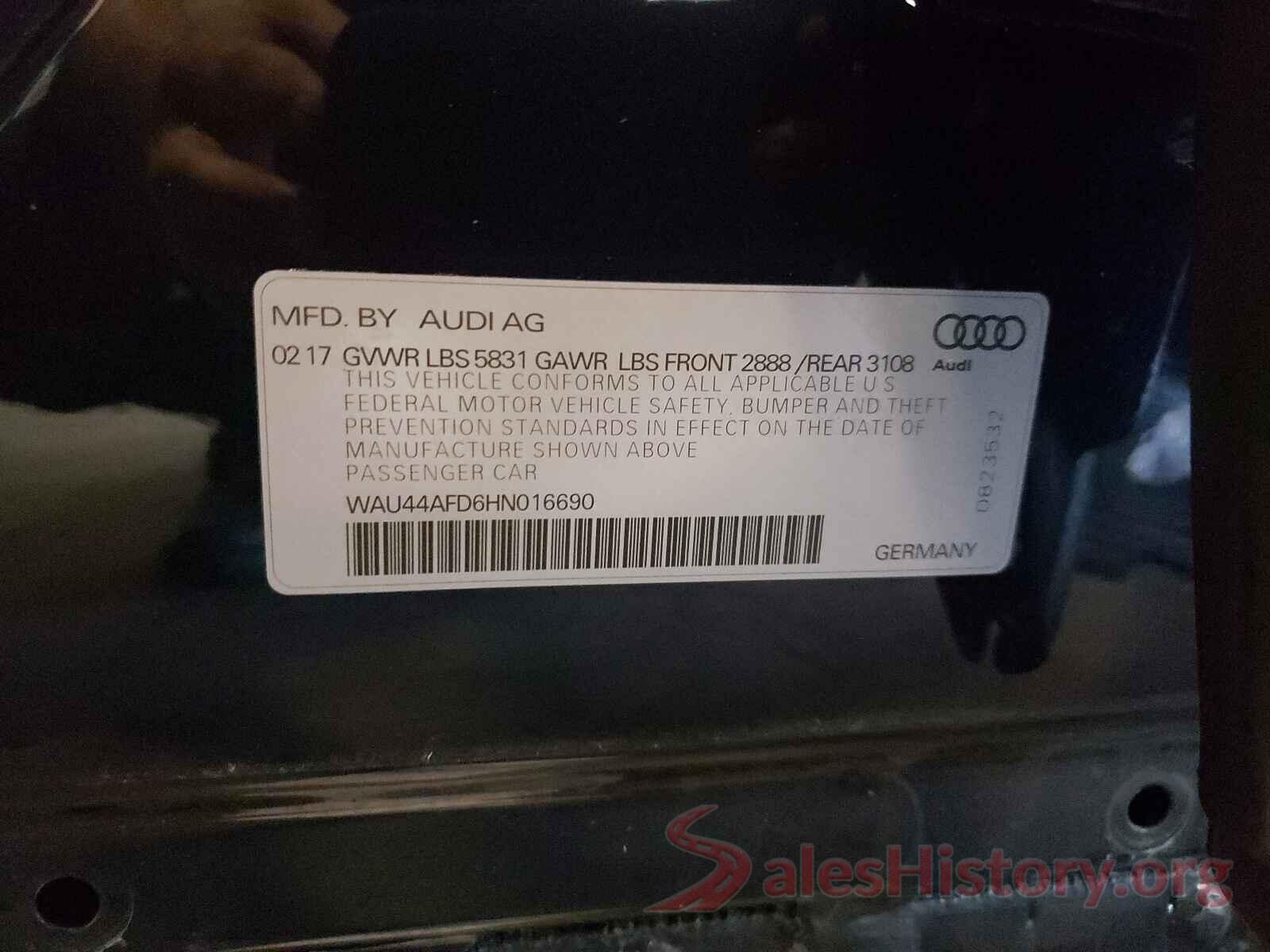 WAU44AFD6HN016690 2017 AUDI A8