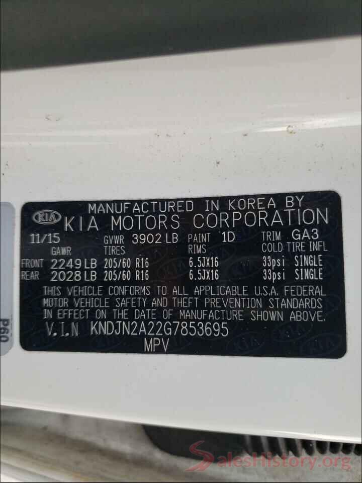 KNDJN2A22G7853695 2016 KIA SOUL