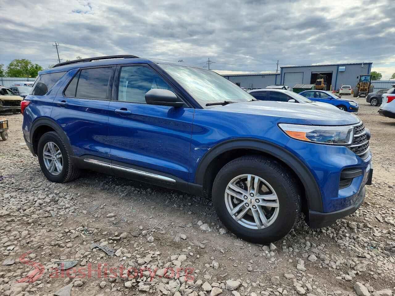 2020 FORD EXPLORER VIN 1FMSK8DH3LGD14203, rear 3/4 view