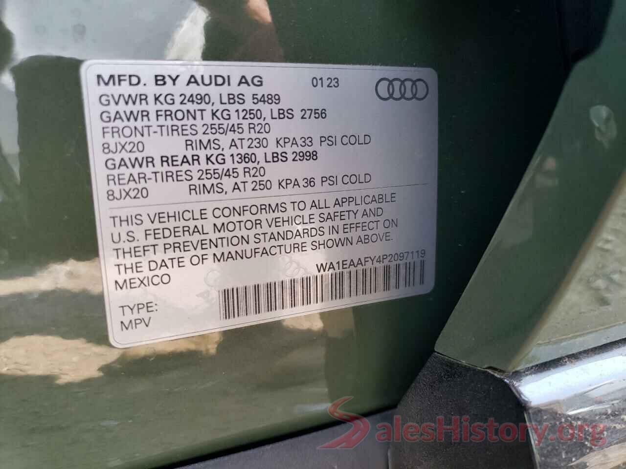 WA1EAAFY4P2097119 2023 AUDI Q5