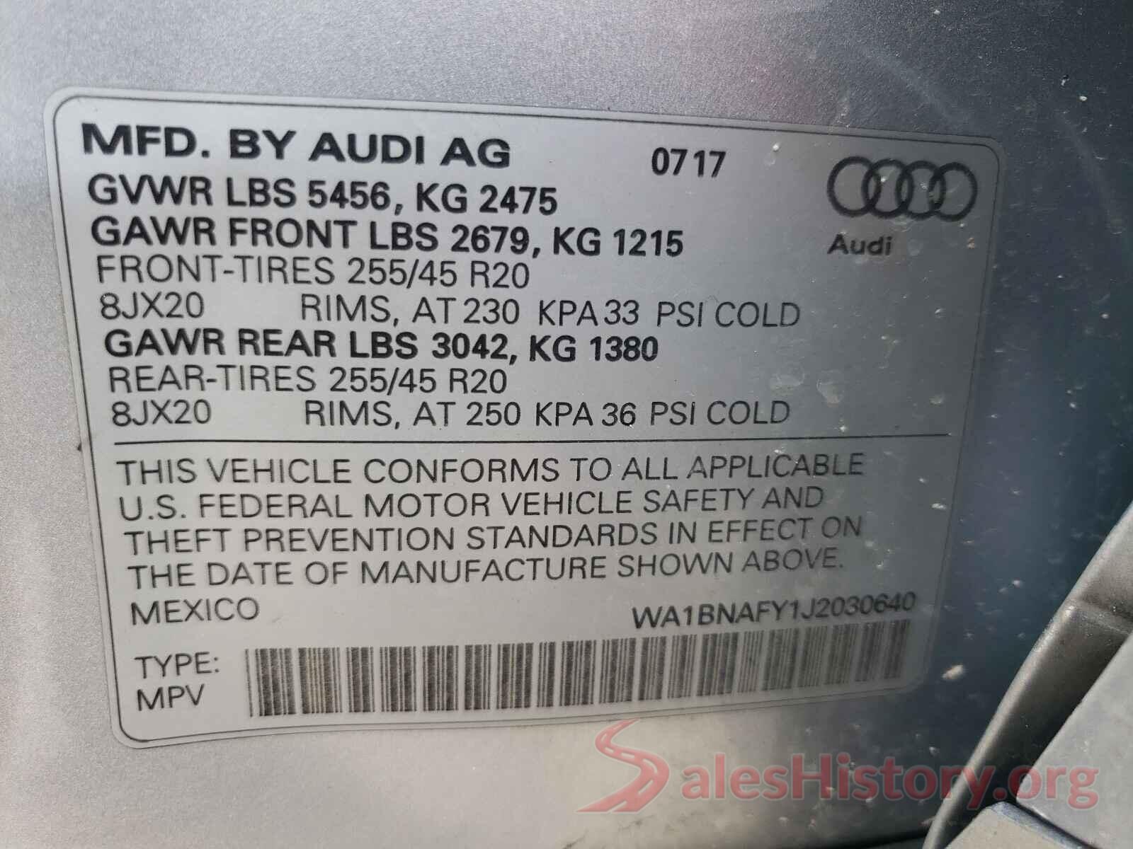 WA1BNAFY1J2030640 2018 AUDI Q5