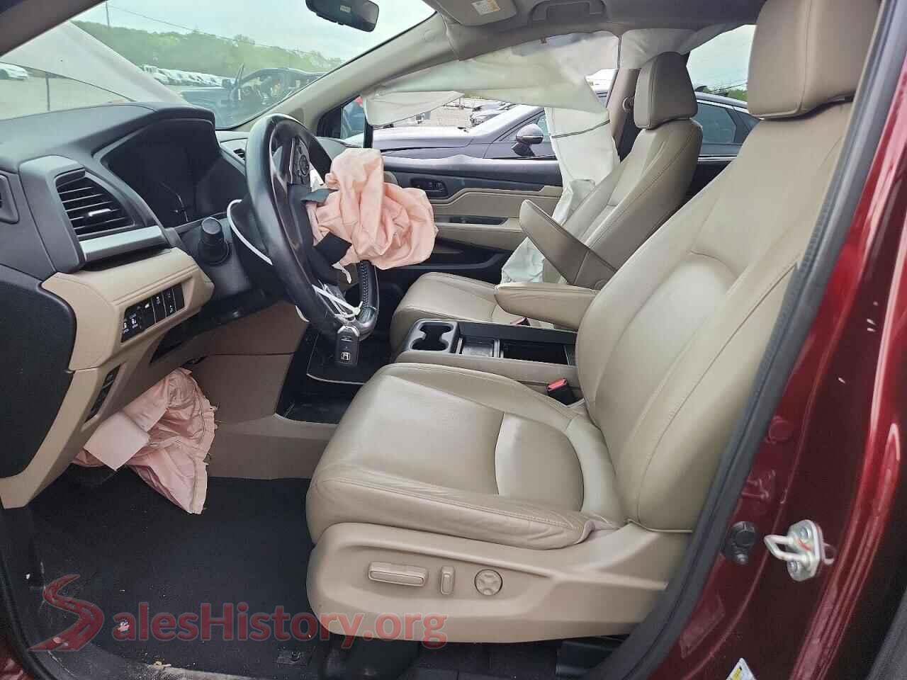 2018 HONDA ODYSSEY VIN 5FNRL6H72JB068743, engine bay