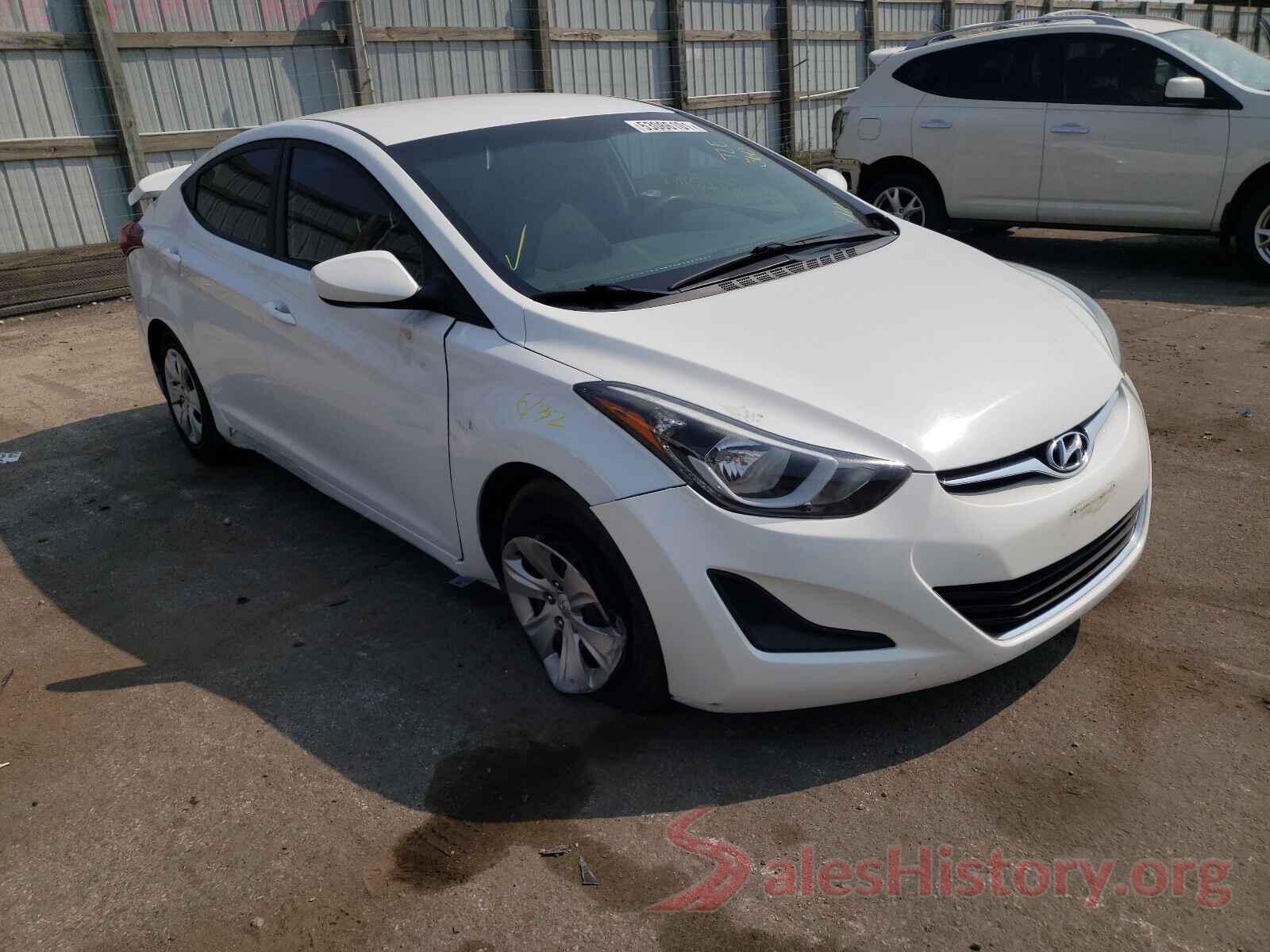 5NPDH4AEXGH695287 2016 HYUNDAI ELANTRA