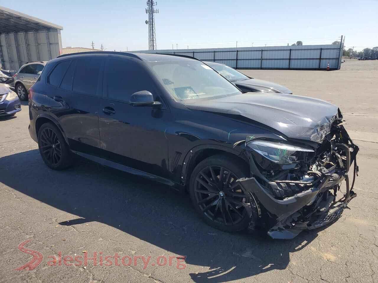 2022 BMW X5 VIN 5UXCR4C00N9J13552, rear 3/4 view