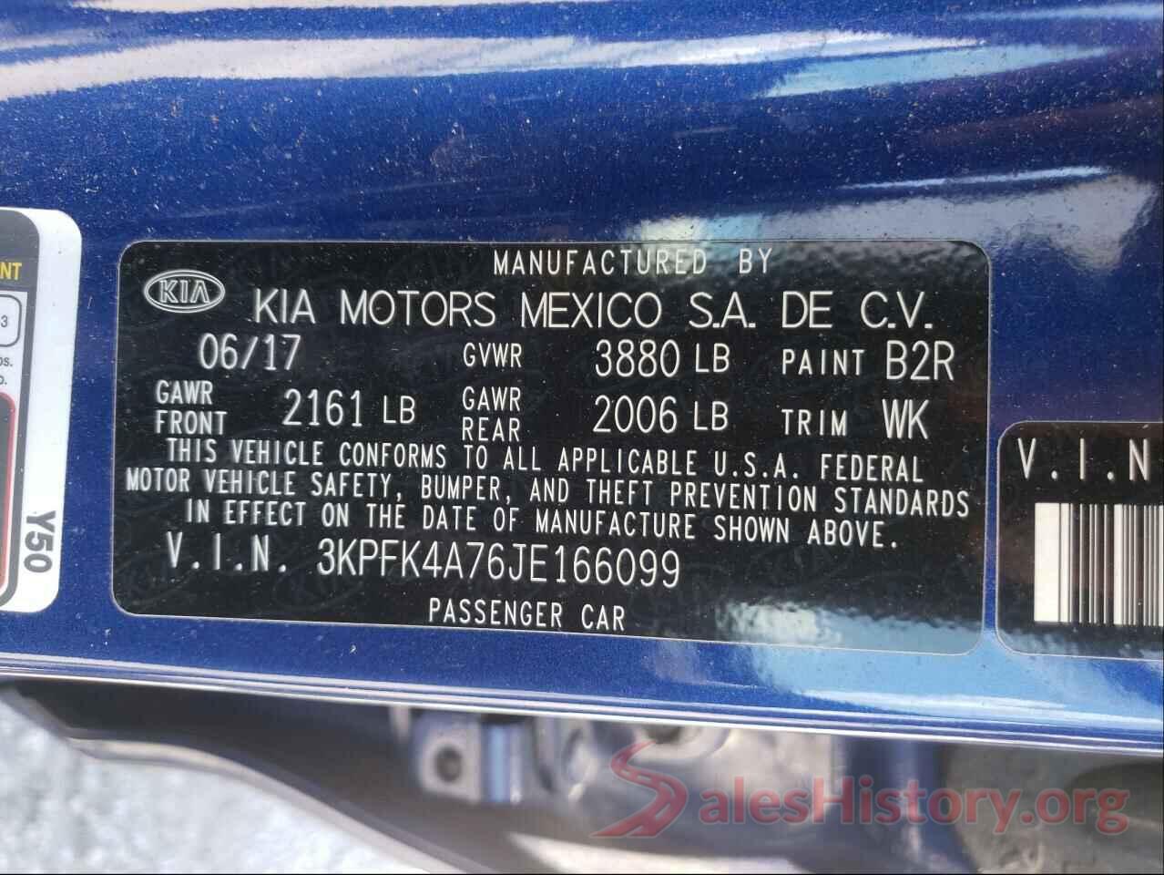 3KPFK4A76JE166099 2018 KIA FORTE