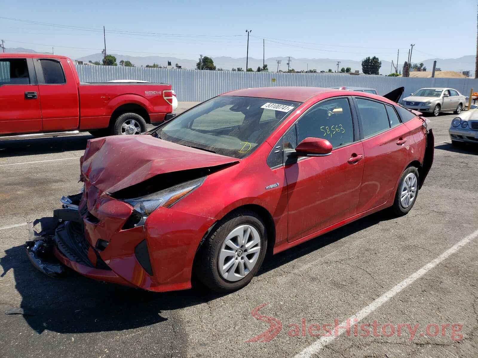 JTDKBRFU2H3545872 2017 TOYOTA PRIUS