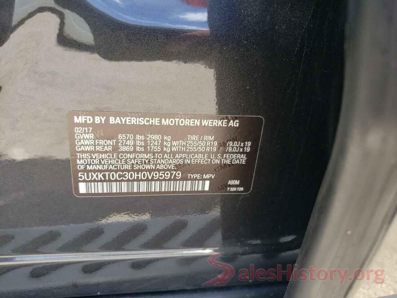 5UXKT0C30H0V95979 2017 BMW X5