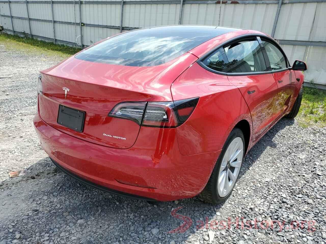 5YJ3E1EB4NF187007 2022 TESLA MODEL 3