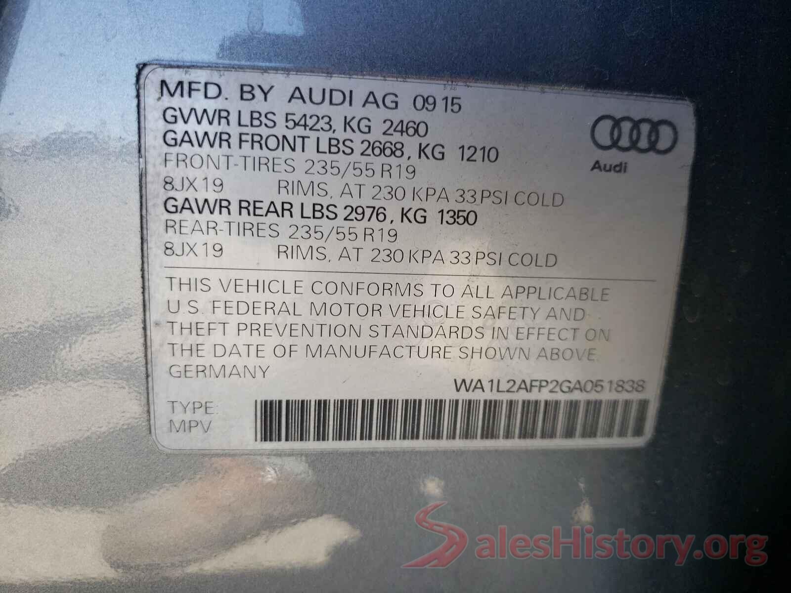 WA1L2AFP2GA051838 2016 AUDI Q5