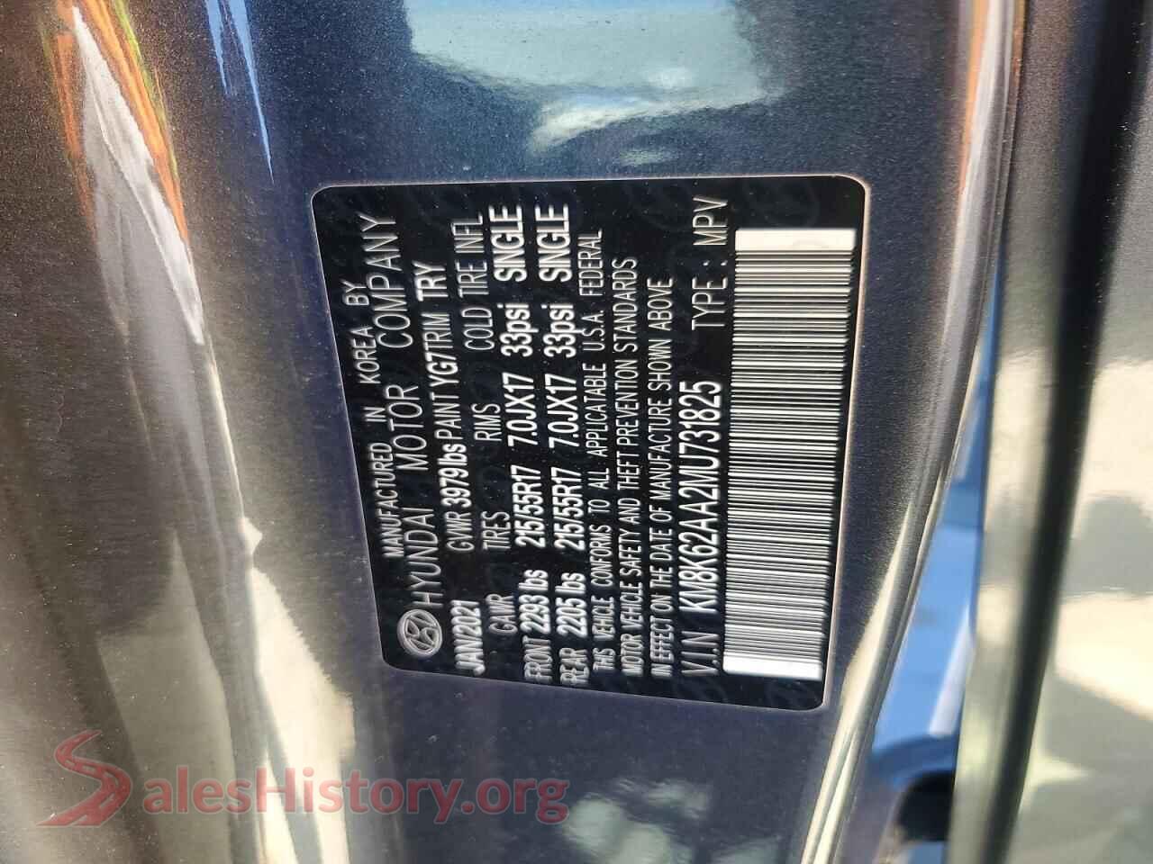 2021 HYUNDAI KONA VIN KM8K62AA2MU731825, trunk area