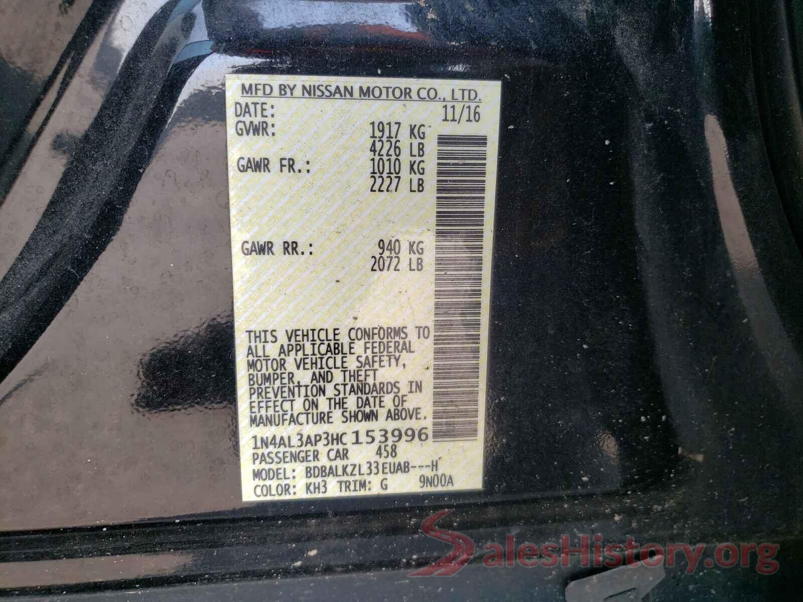 1N4AL3AP3HC153996 2017 NISSAN ALTIMA