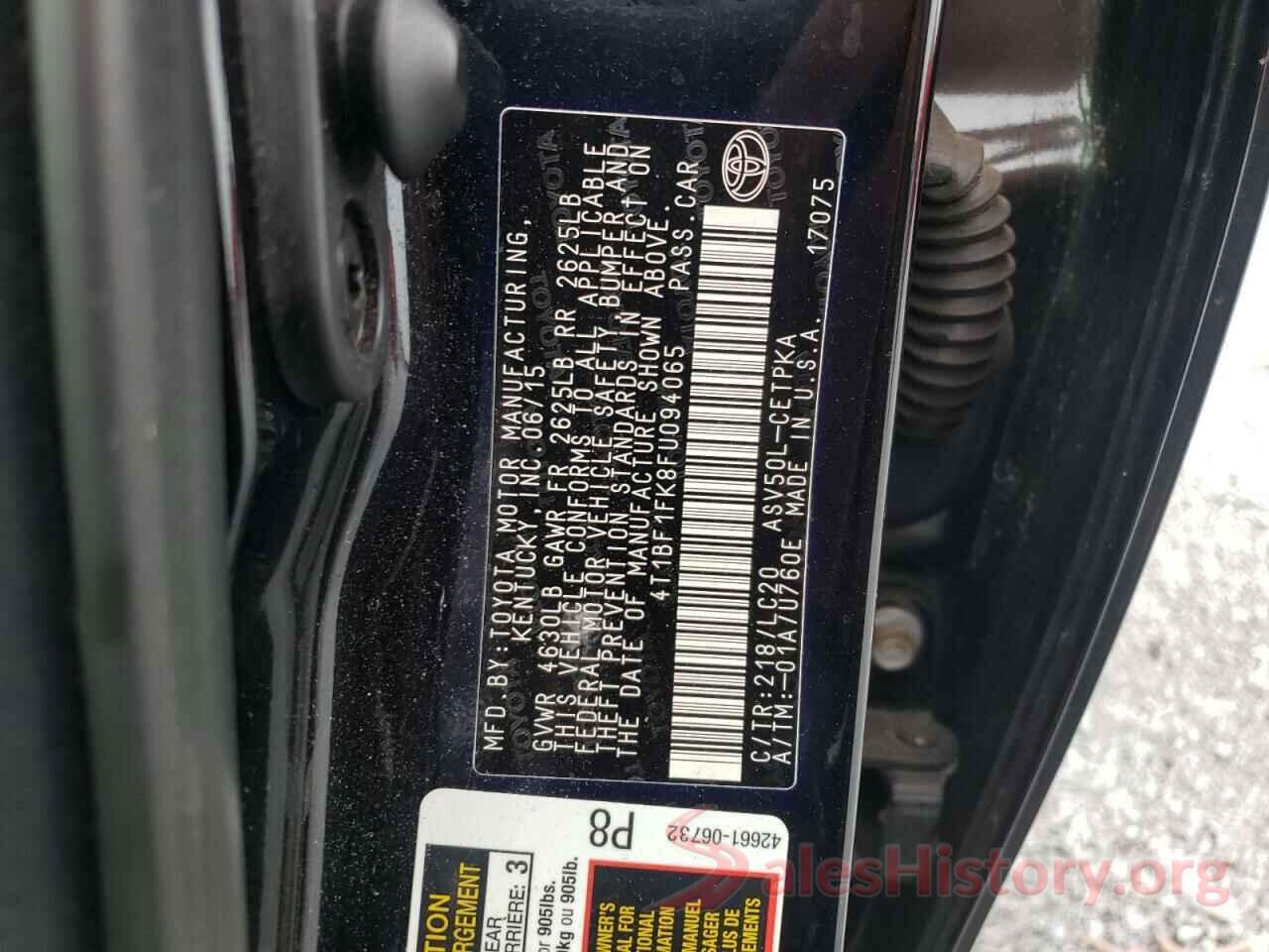 4T1BF1FK8FU094065 2015 TOYOTA CAMRY