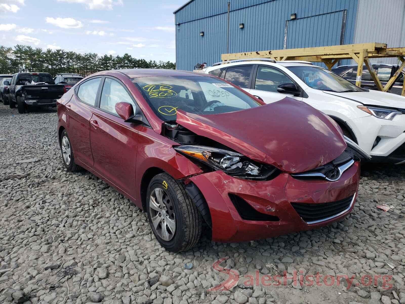 5NPDH4AE0GH745484 2016 HYUNDAI ELANTRA