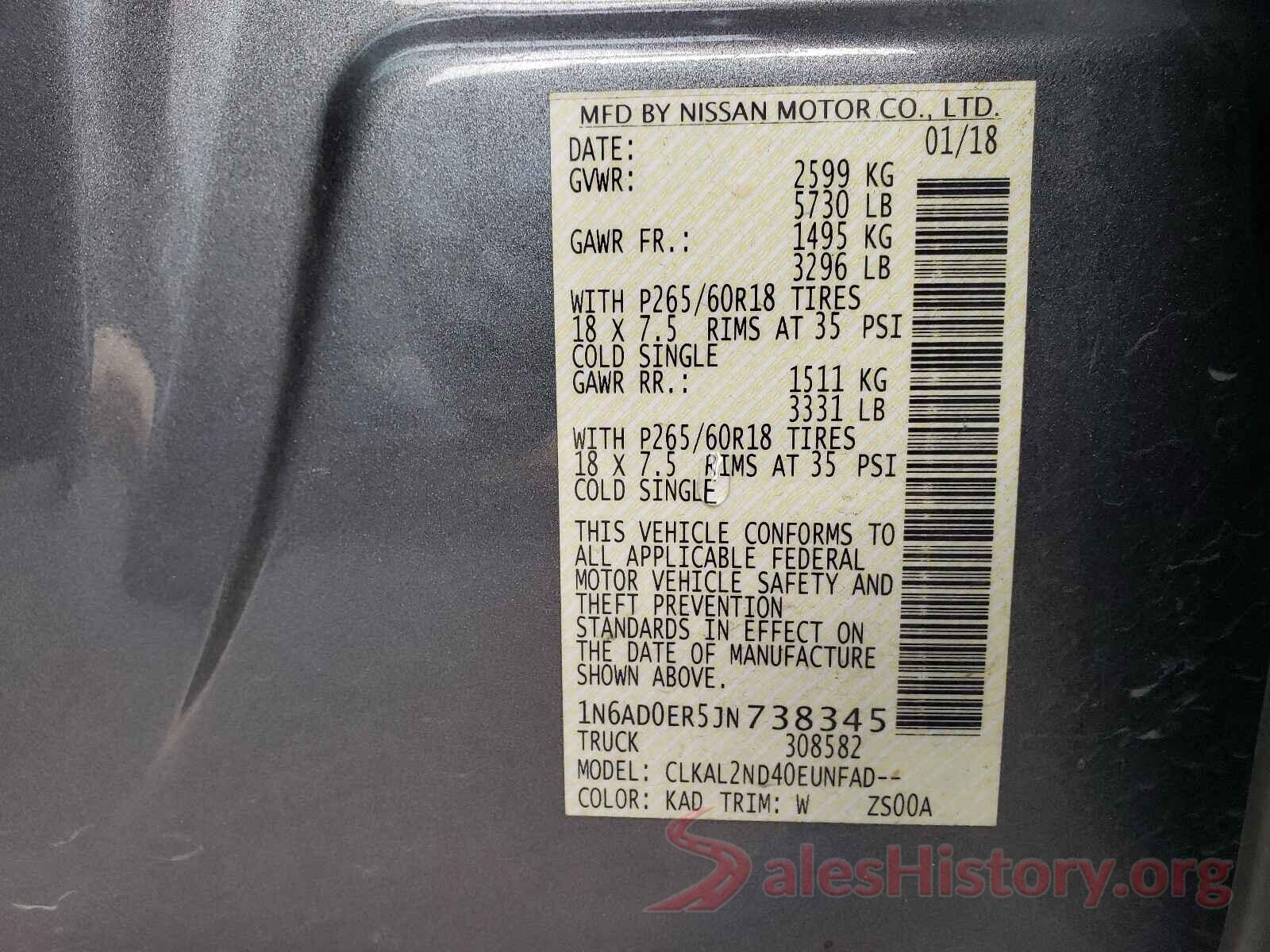 1N6AD0ER5JN738345 2018 NISSAN FRONTIER