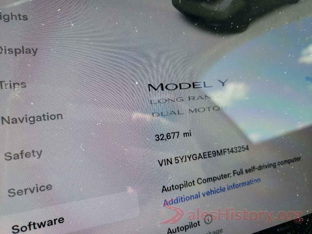 5YJYGAEE9MF143254 2021 TESLA MODEL Y