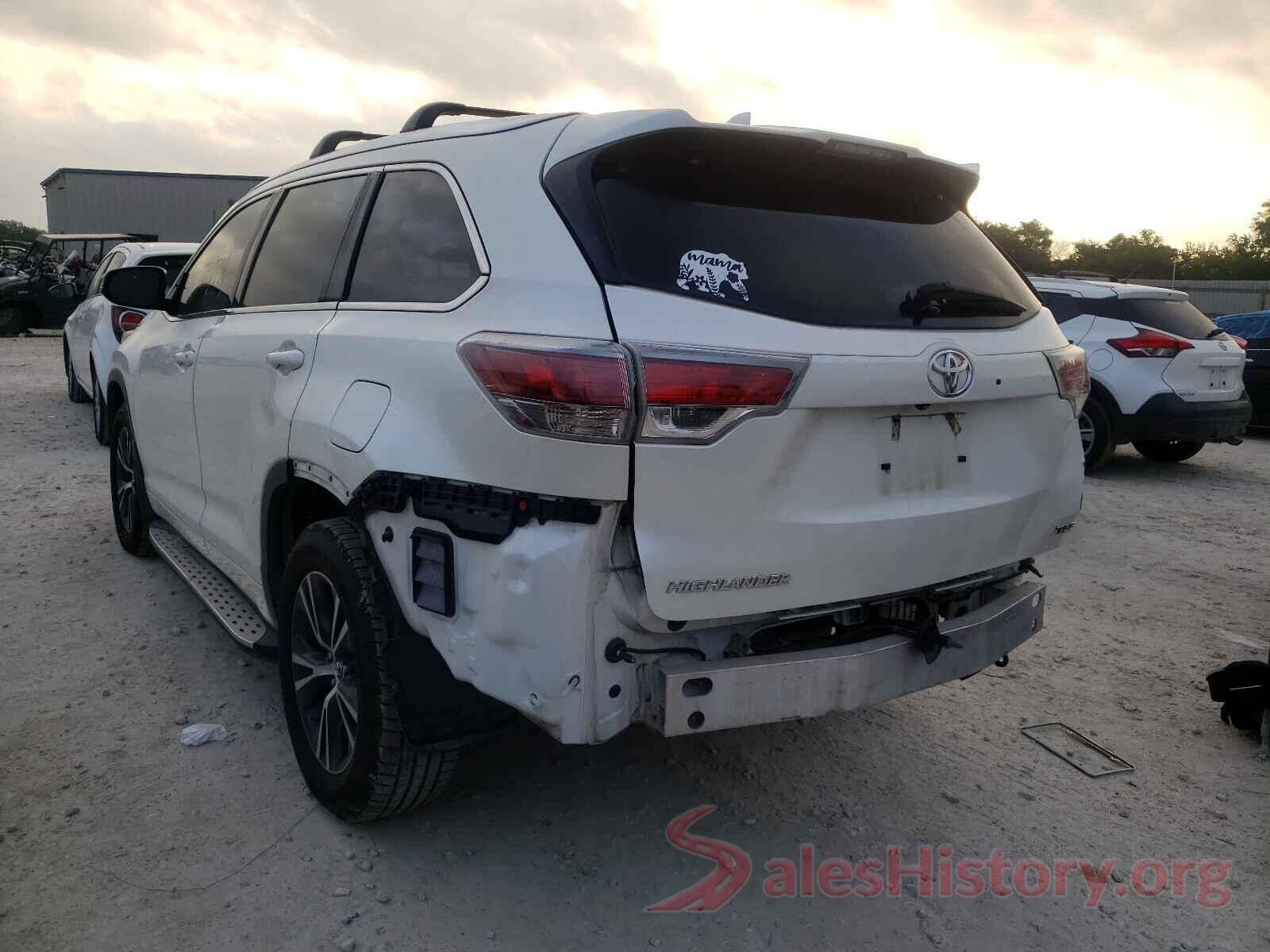 5TDKKRFH1GS163011 2016 TOYOTA HIGHLANDER