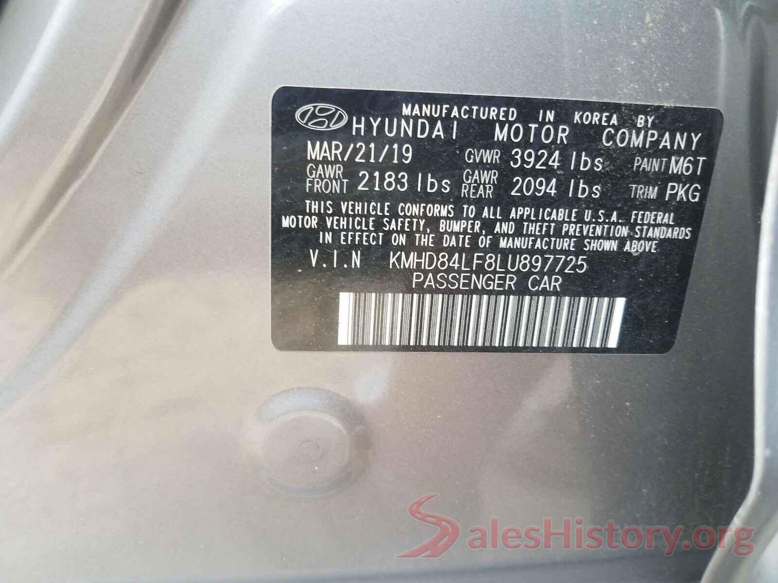 KMHD84LF8LU897725 2020 HYUNDAI ELANTRA