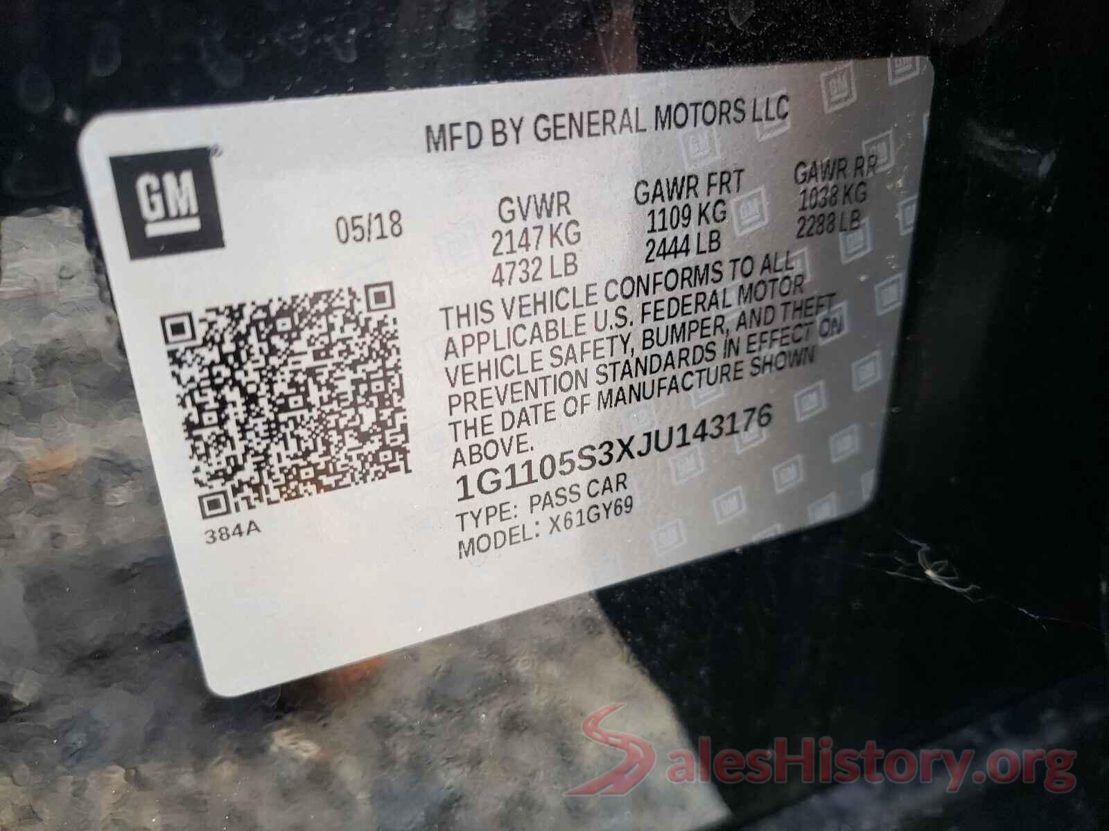 1G1105S3XJU143176 2018 CHEVROLET IMPALA