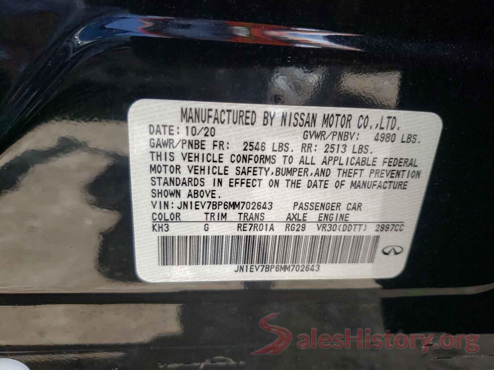 JN1EV7BP6MM702643 2021 INFINITI Q50