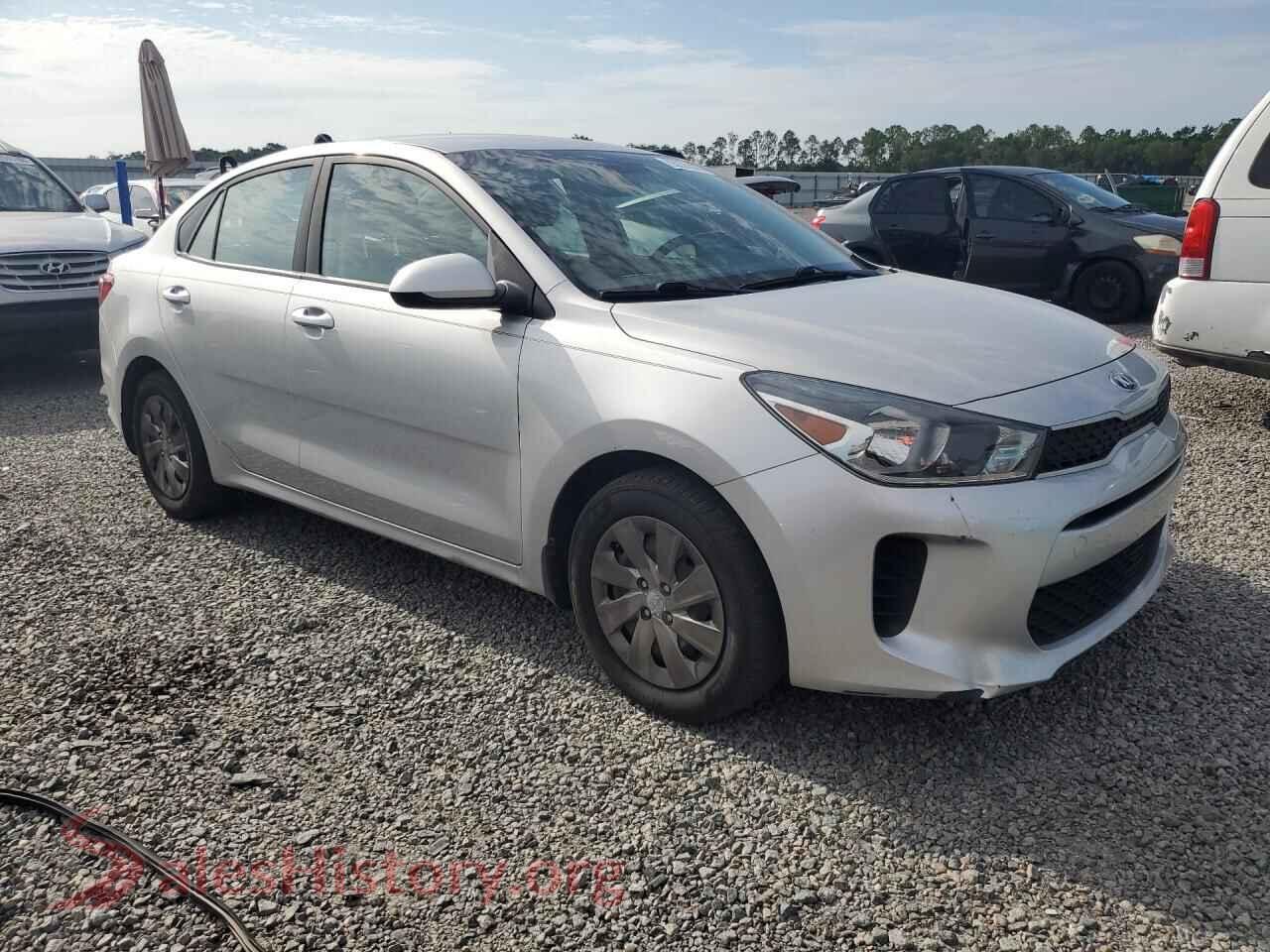 2019 KIA RIO VIN 3KPA24AB3KE227344, rear 3/4 view