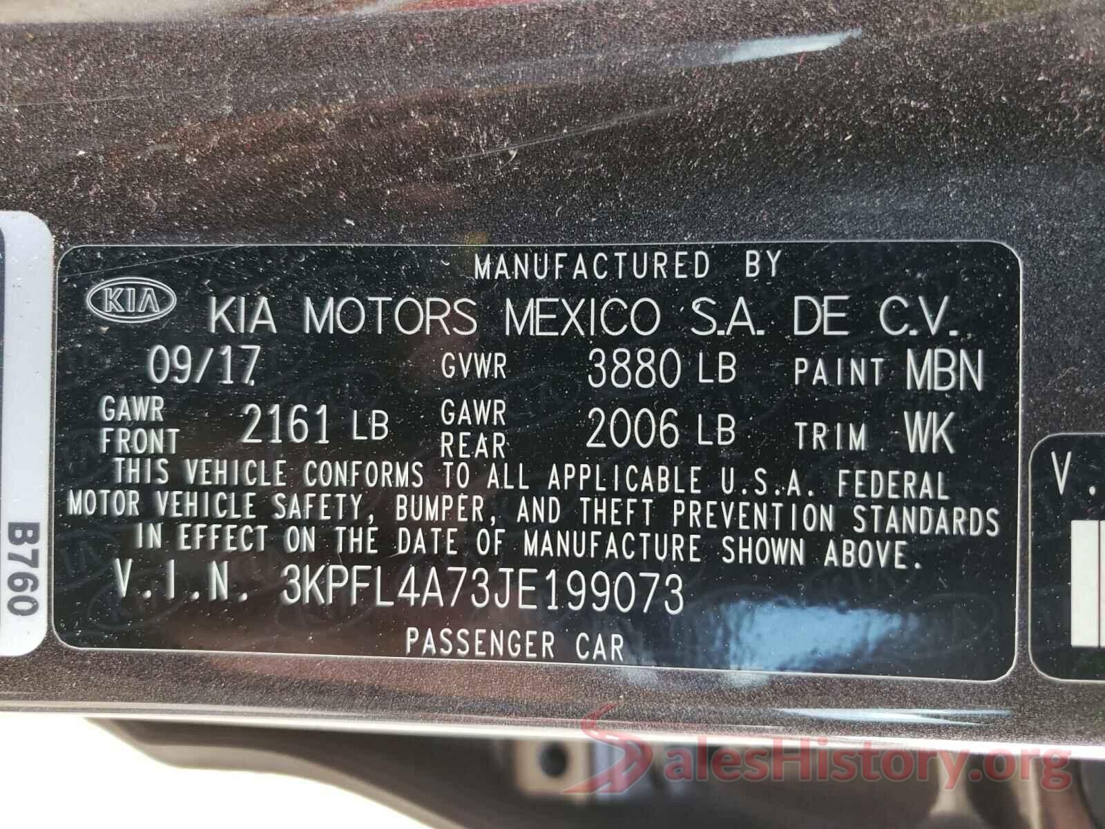 3KPFL4A73JE199073 2018 KIA FORTE