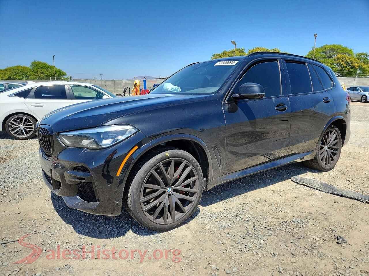 2022 BMW X5 VIN 5UXCR4C0XN9L94517, front 3/4 view