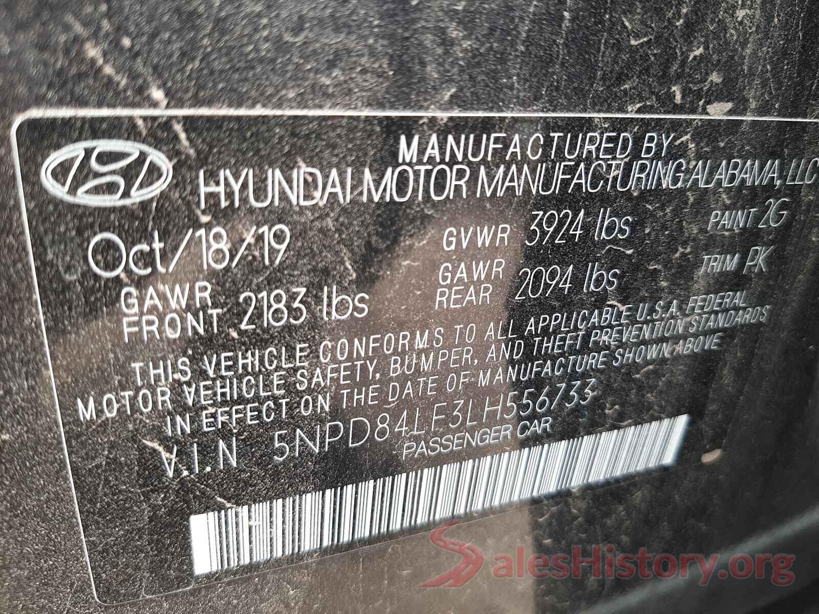 5NPD84LF3LH556733 2020 HYUNDAI ELANTRA