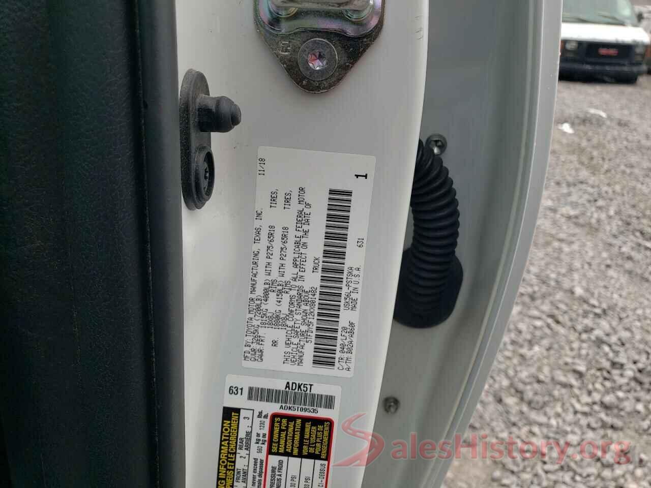 5TFDY5F12KX801482 2019 TOYOTA TUNDRA