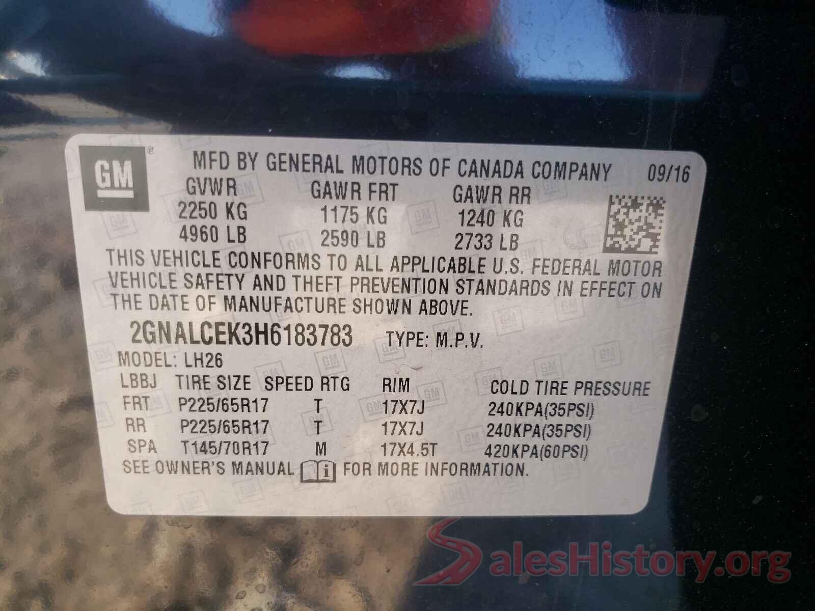 2GNALCEK3H6183783 2017 CHEVROLET EQUINOX