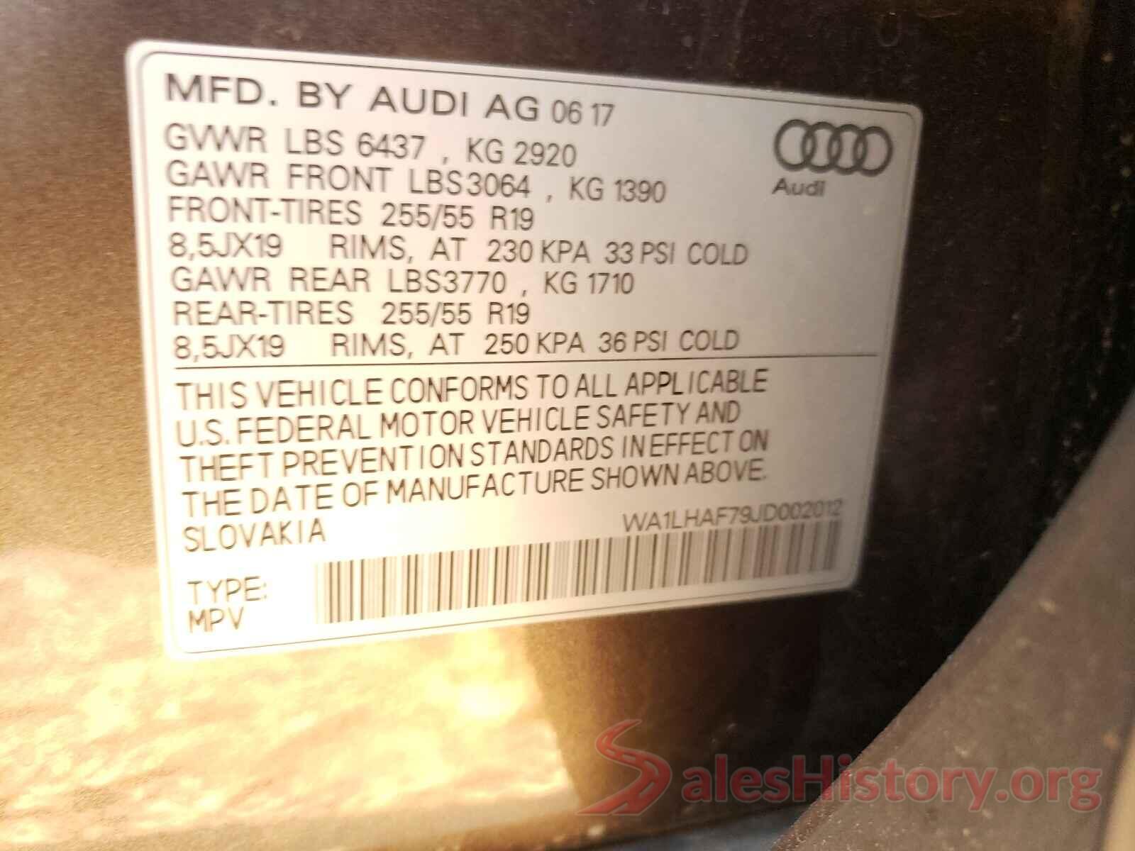 WA1LHAF79JD002012 2018 AUDI Q7