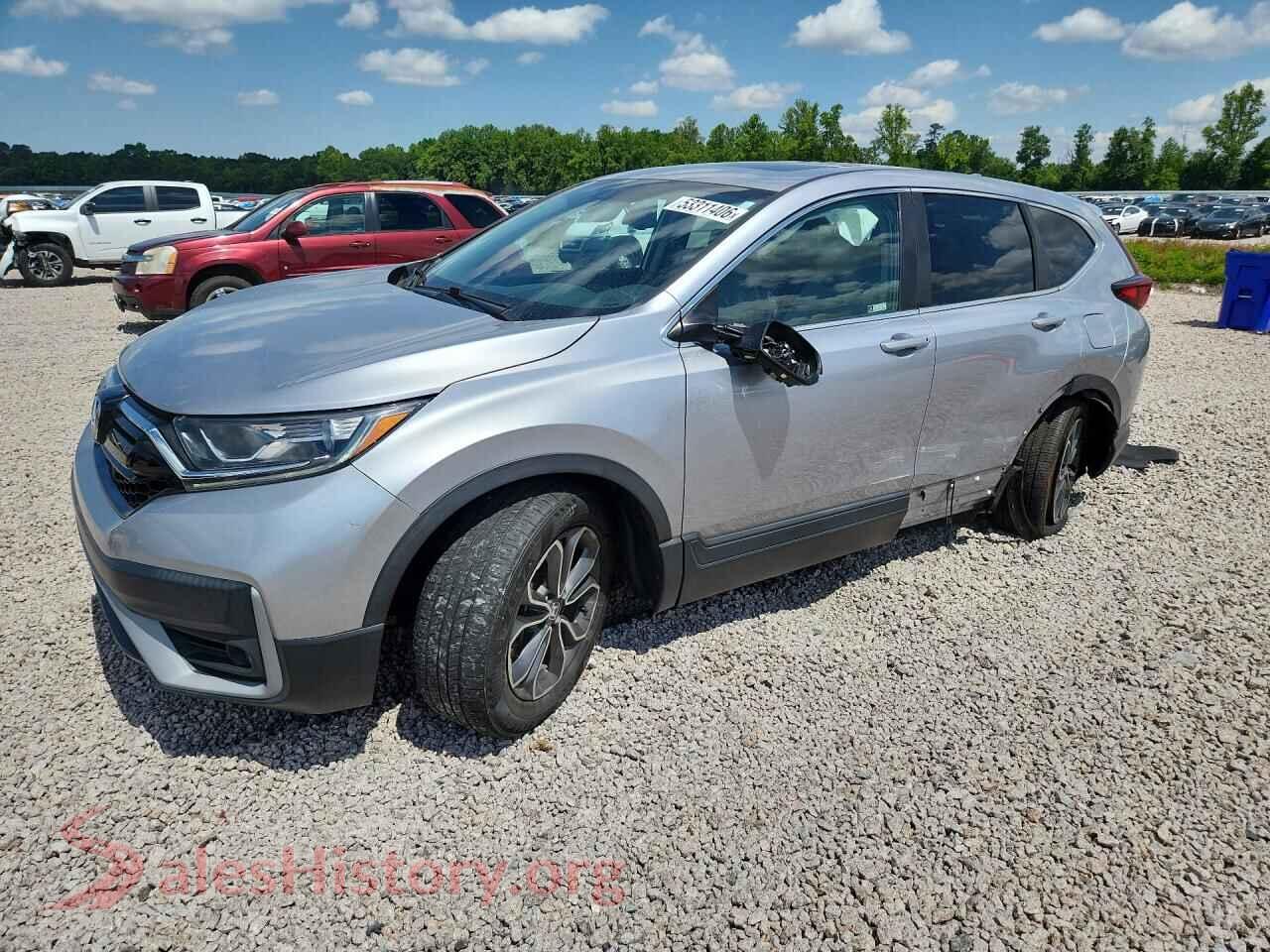 2021 HONDA CRV VIN 7FARW1H81ME007055, auction photo