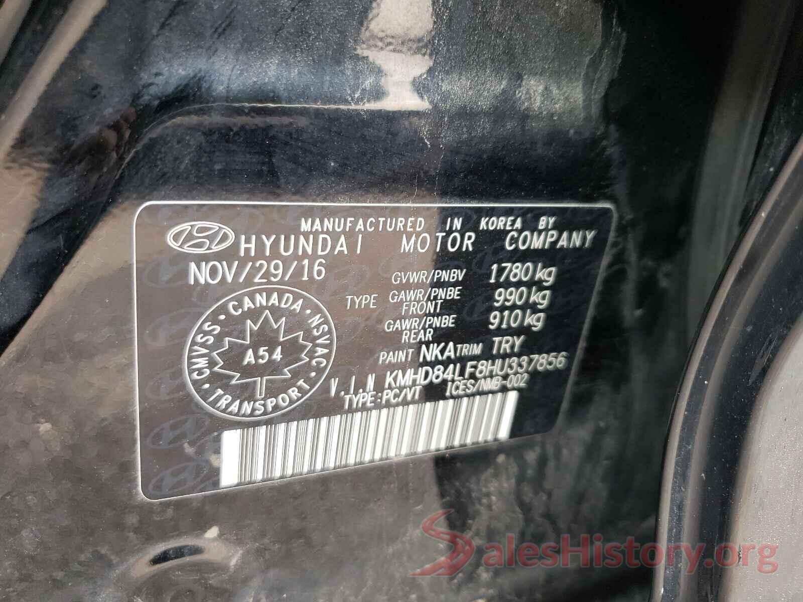 KMHD84LF8HU337856 2017 HYUNDAI ELANTRA