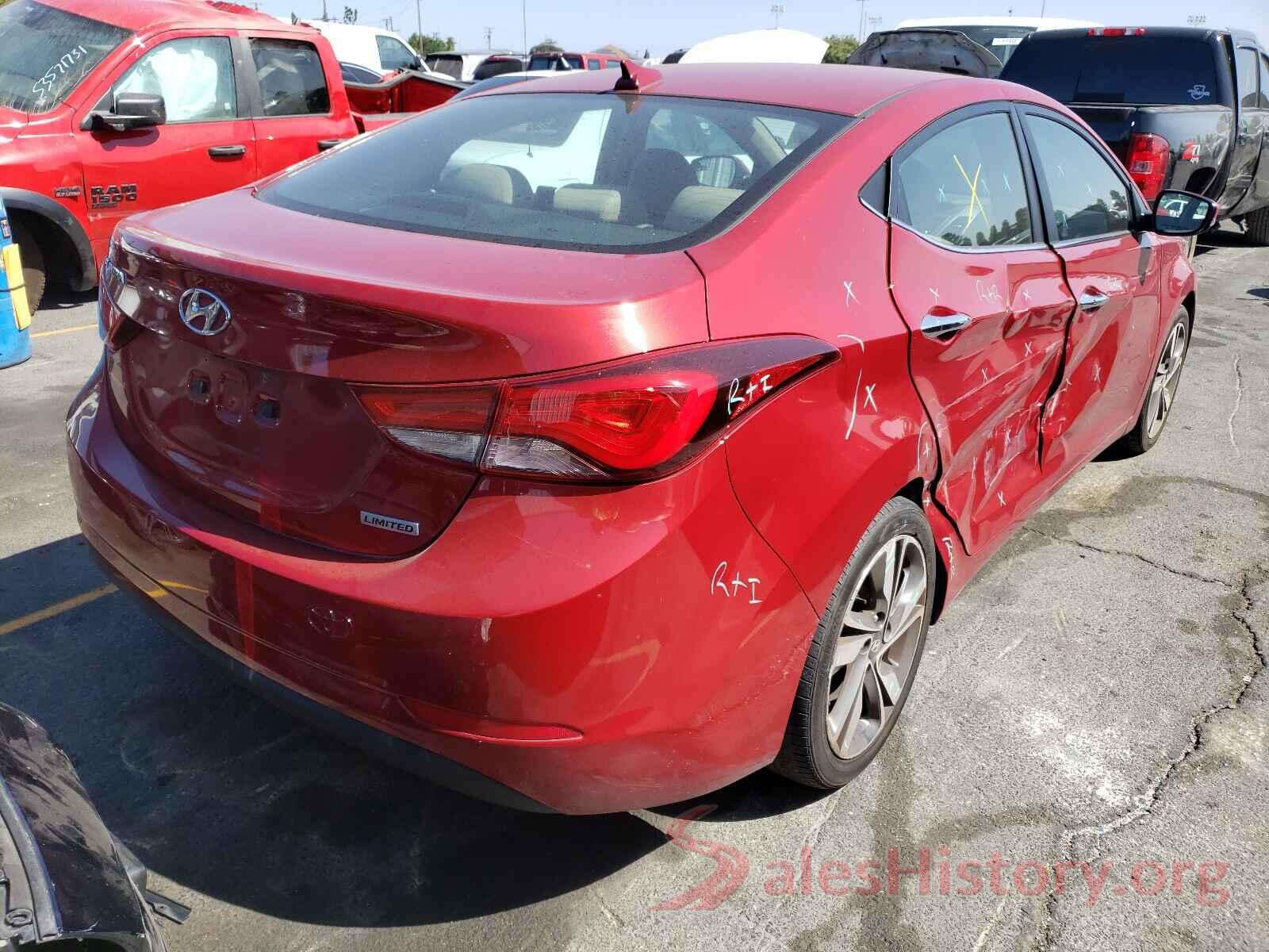 KMHDH4AE4GU597129 2016 HYUNDAI ELANTRA