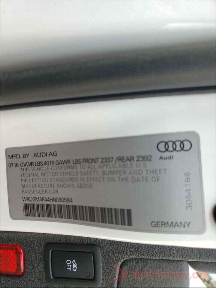 WAUGMAF44HN030584 2017 AUDI A4