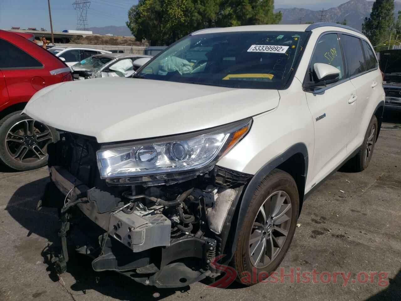 5TDJGRFH2KS075476 2019 TOYOTA HIGHLANDER