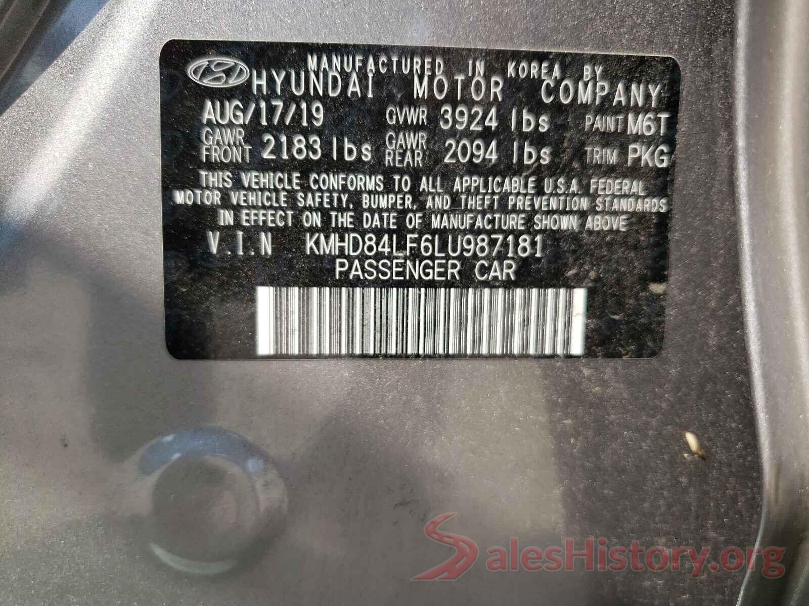 KMHD84LF6LU987181 2020 HYUNDAI ELANTRA