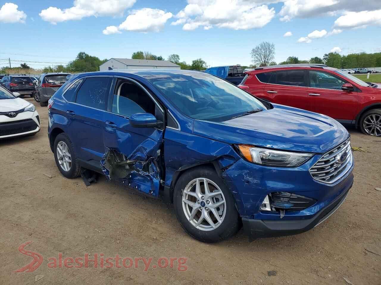 2022 FORD EDGE VIN 2FMPK4J99NBA96029, rear 3/4 view
