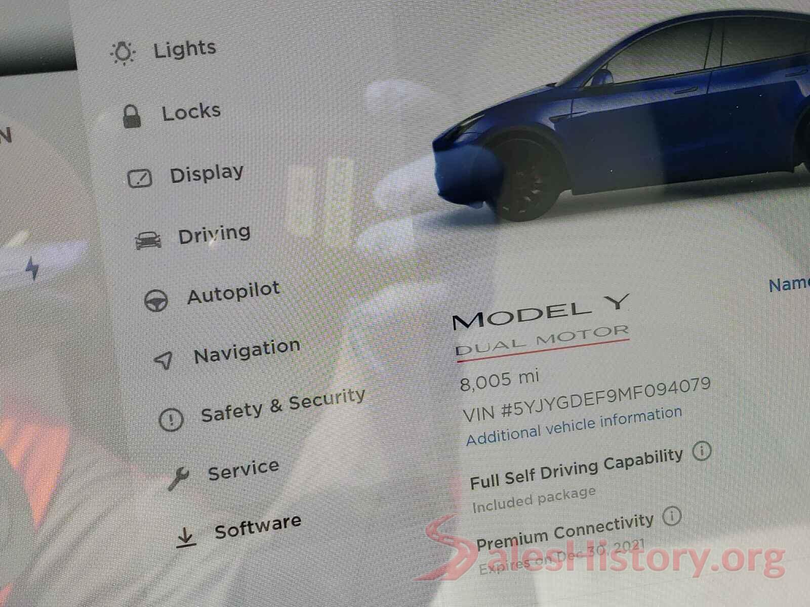 5YJYGDEF9MF094079 2021 TESLA MODEL Y