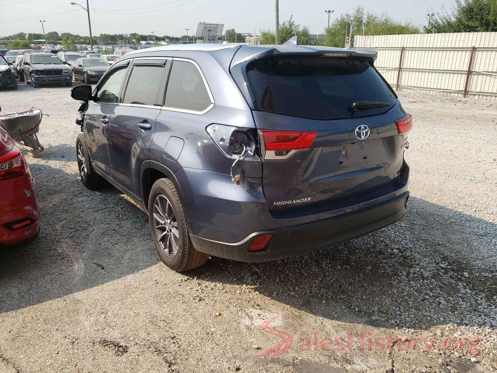 5TDJGRFH7KS071617 2019 TOYOTA HIGHLANDER