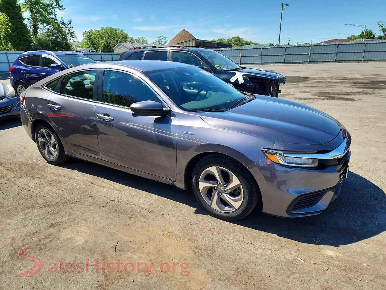 2020 HONDA INSIGHT VIN 19XZE4F51LE010504, rear 3/4 view