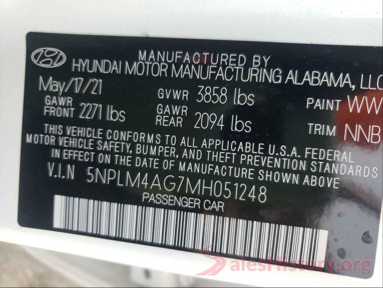 5NPLM4AG7MH051248 2021 HYUNDAI ELANTRA