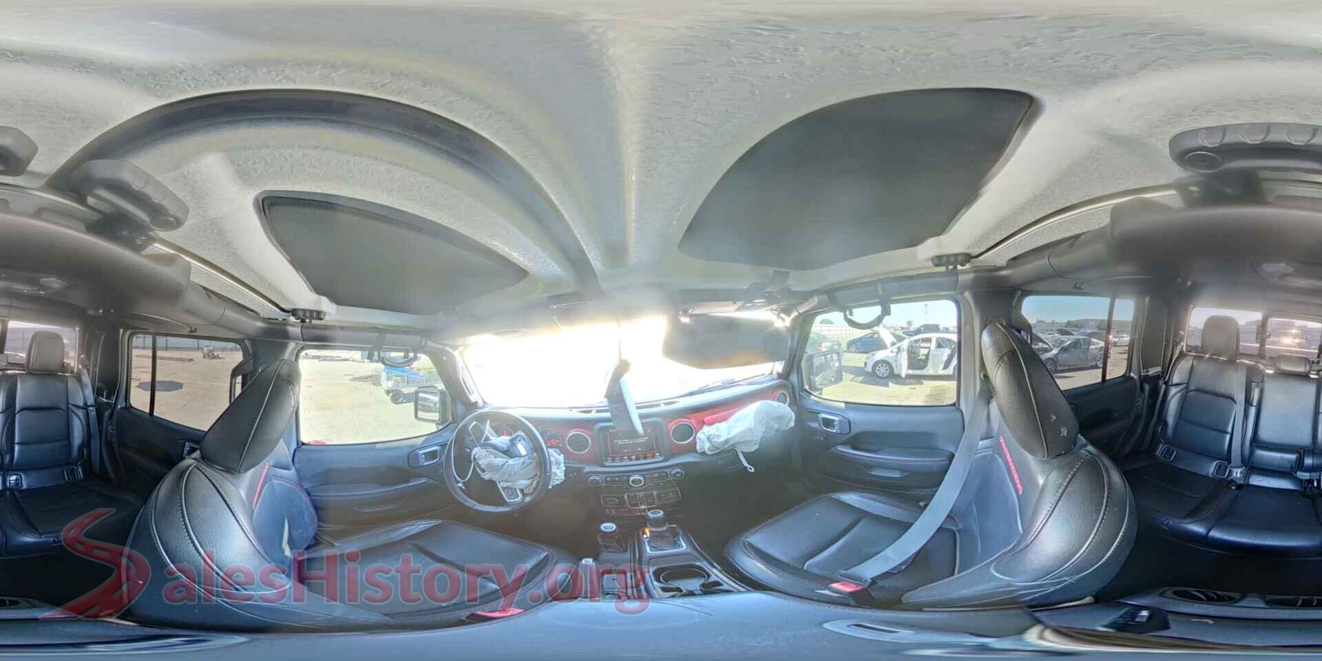 2020 JEEP GLADIATOR VIN 1C6JJTBG5LL187601, damage close-up